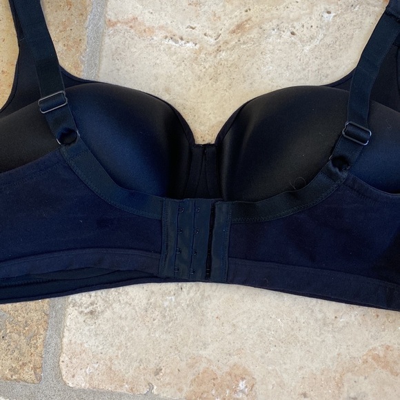Serenada Full Coverage Wireless T shirt bra- Womens black Size 46C- plus size - Picture 3 of 7